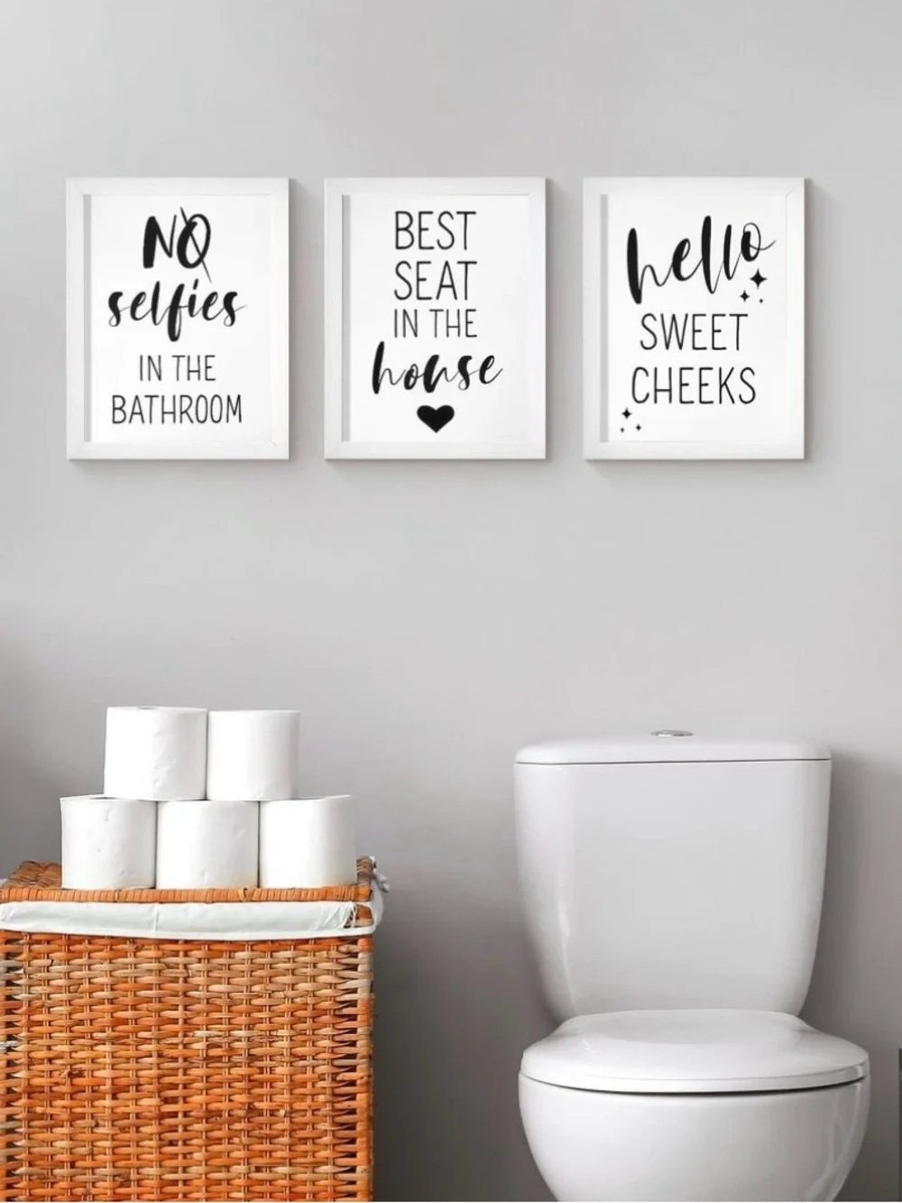 3-Pack Bathroom Decor Paper Art Print Set - NWT
